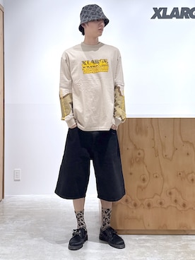 「XLARGE（エクストララージ）のアイテム」を使った、issaさん（メンズ・186cm）の春コーディネート