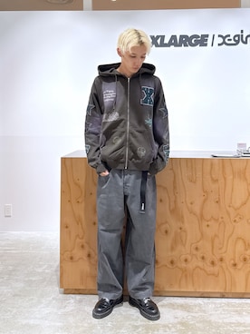 「アイテム（パーカー）」を使った、issaさん（メンズ・186cm）の秋コーディネート
