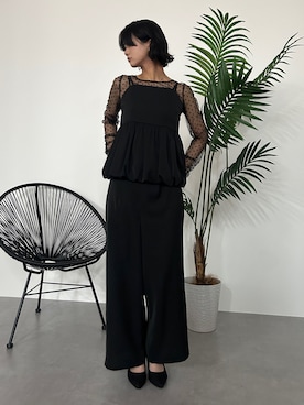 「アイテム（パンツドレス）」を使った、Maoさん（レディース・165cm）の秋コーディネート