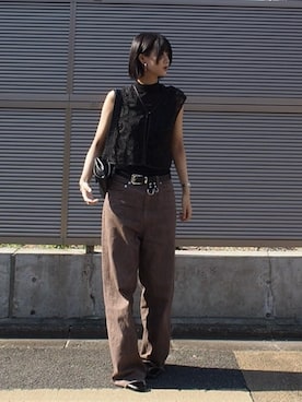 「Callarus（カラルス）のアイテム」を使った、Maoさん（レディース・165cm）の夏コーディネート