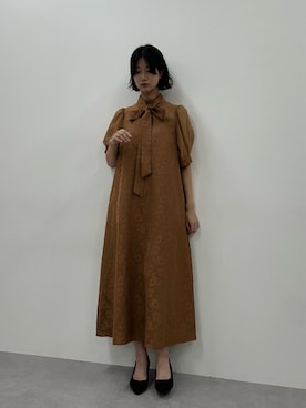 「アイテム（ドレス）」を使った、Maoさん（レディース・165cm）の秋コーディネート