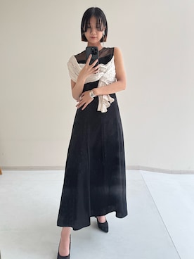 「アイテム（ドレス）」を使った、Maoさん（レディース・165cm）の秋コーディネート