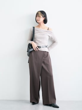「Callarus（カラルス）のアイテム」を使った、Maoさん（レディース・165cm）の春コーディネート