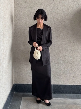 「アイテム（ドレス）」を使った、Maoさん（レディース・165cm）の秋コーディネート