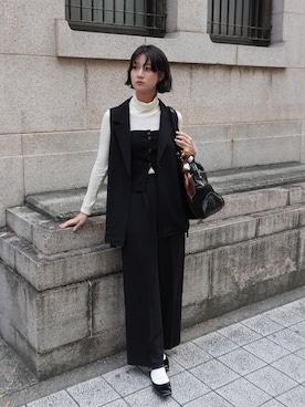 ジレセットアップ（ベスト+ストレートパンツ）を使った人気