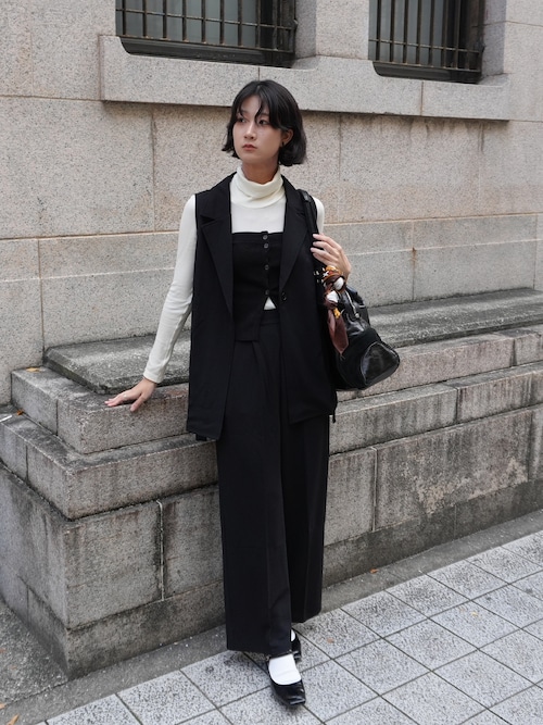 ジレセットアップ（ジレベスト+ストレートパンツ）＜大きいサイズ有