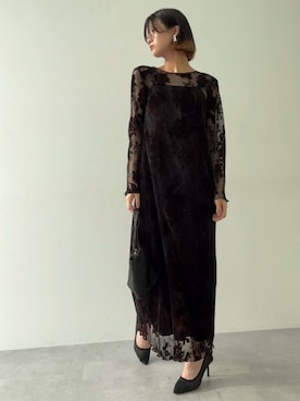 「アイテム（ドレス）」を使った、Maoさん（レディース・165cm）の夏コーディネート