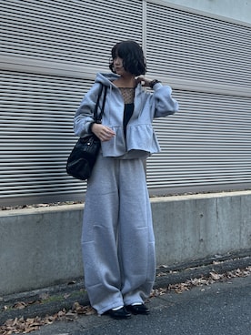 「アイテム（パンツドレス）」を使った、Maoさん（レディース・165cm）の冬コーディネート