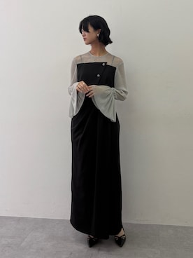 「アイテム（ドレス）」を使った、Maoさん（レディース・165cm）の秋コーディネート