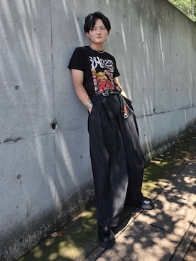 「アイテム（コインケース）」を使った、裕さん（メンズ・172cm）の夏コーディネート
