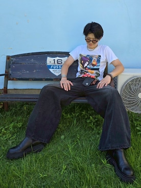 「アイテム（イヤーカフ）」を使った、裕さん（メンズ・172cm）の夏コーディネート