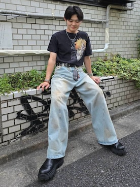 「アイテム（コインケース）」を使った、裕さん（メンズ・172cm）の夏コーディネート