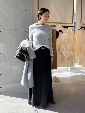 「アイテム（ステンカラーコート）」を使った、chaoshinaさん（レディース・166cm）の秋コーディネート