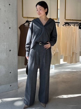 「アイテム（チェスターコート）」を使った、chaoshinaさん（レディース・166cm）の秋コーディネート
