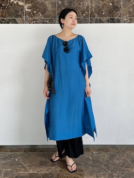 「Chaos（カオス）のChaos(カオス)/シルシャーパンツ　【セットアップ可】（その他パンツ、ブラック系）」を使った、hinanoさん（レディース）の夏コーディネート