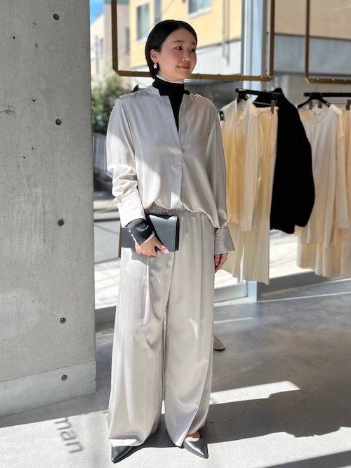 Chaos(カオス)/【新色登場】18Gシルクリブタートルネックニット