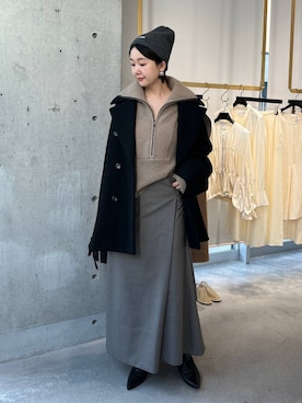 「アイテム（ピーコート）」を使った、hinanoさん（レディース・166cm・20代）の秋コーディネート