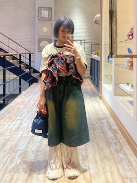 「アイテム（財布/小物）」を使った、shihomomoさん（レディース・152cm）の夏コーディネート