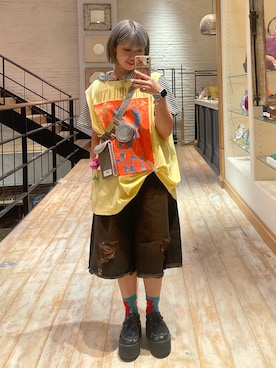 「フーディー」｜shihomomoさん（レディース・152cm）の夏コーディネート