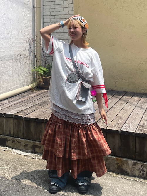 tシャツ 「neutral」リボンスリーブレースレイヤードTシャツワンピ レディース neutral】リボンスリーブレースレイヤードTシャツワンピ（T