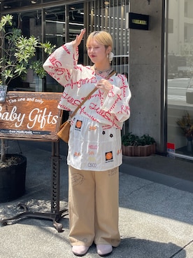 「アイテム（サロペット/オーバーオール）」を使った、shihomomoさん（レディース・152cm）の夏コーディネート