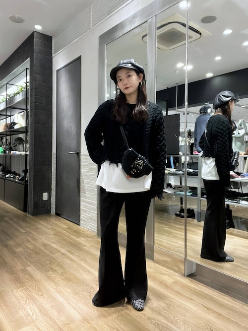 クラッシュケーブルショートプルオーバー/603987（ニット