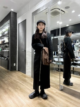 「アイテム（ハンチング/ベレー帽）」を使った、RUKOさん（レディース・165cm・20代）の秋コーディネート