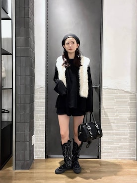 「ロングブーツ」｜RUKOさん（レディース・165cm・20代）の秋コーディネート