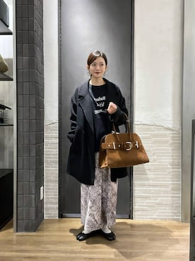 「アイテム（ピーコート）」を使った、RUKOさん（レディース・165cm）の秋コーディネート