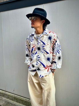 「RUBBER DUCK（ラバーダック）のアイテム」を使った、tsujitamasayaさん（メンズ・169cm）の夏コーディネート