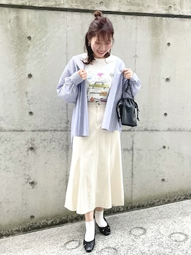「DRESKIP（ドレスキップ）のアイテム（その他シューズ）」を使った、shionさん（レディース・162cm）の春コーディネート