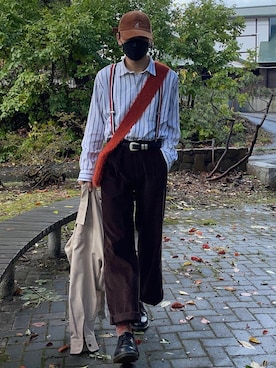 「Dr. Martens（ドクターマーチン）のDr.Martens / ドクターマーチン 1461 3EYE GIBSON SHOE 3ホール ギブソン シューズ ブーツ（ブーツ）」を使った、ottolscaさん（メンズ・179cm）の秋コーディネート