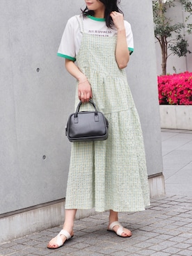 「BeAMS DOT（ビームスドット）のアイテム（ワンピース/ドレス）」を使った、kanakoさん（レディース・165cm）の春コーディネート