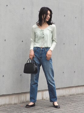 「BEAMS」｜「アイテム（ボストンバッグ）」を使った、kanakoさん（レディース・165cm）の春コーディネート