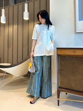 BEAMS タフタサッカー チェックパンツ Demi-Luxe BEAMS / タフタサッカー チェックパンツを使った人気