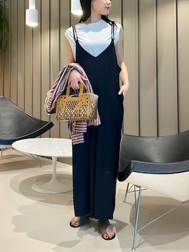 「セットアイテム」｜「アイテム（オールインワン・サロペット）」を使った、kanakoさん（レディース・165cm）の春コーディネート