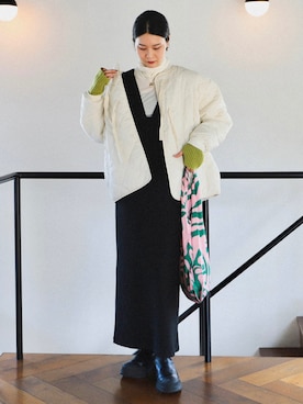「BeAMS DOT（ビームスドット）のアイテム（ジャケット/アウター）」を使った、kanakoさん（レディース・165cm）の秋コーディネート