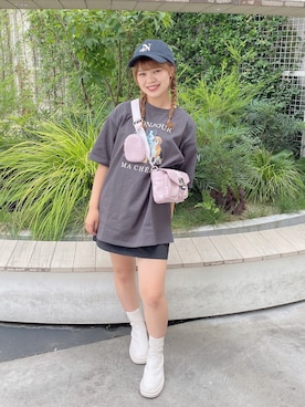 「真夏のアクティブスタイル」｜「アイテム（ブーツ）」を使った、いくはさん（レディース・155cm）の夏コーディネート