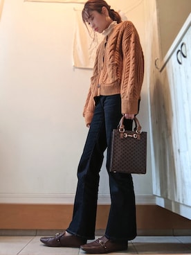 「Honeys（ハニーズ）のアイテム（ハンドバッグ）」を使った、_hi_ln_nl_ro_さん（レディース・165cm）の冬コーディネート