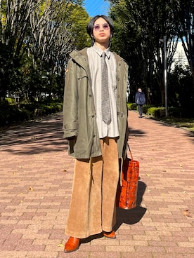「ベストコーデ」｜「アイテム（ミリタリージャケット）」を使った、yamatoさん（メンズ・162cm）の秋コーディネート
