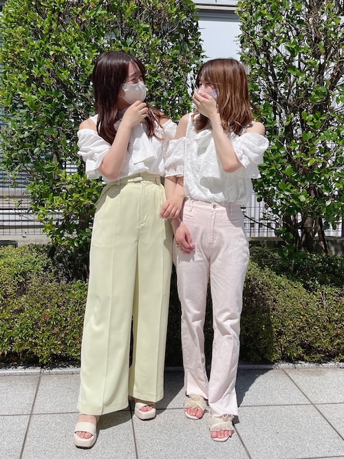 セール】【セットアップあり】サイドスリット入りワイドスラックス