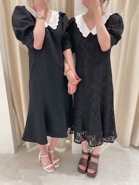 「襟付きワンピース」｜namikiさん（レディース・161cm）の夏コーディネート
