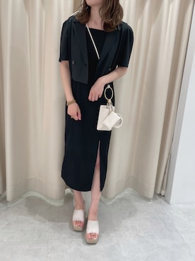 「one after another NICE CLAUP（ワンアフターアナザーナイスクラップ）のアイテム（ワンピース）」を使った、namikiさん（レディース・161cm）の夏コーディネート