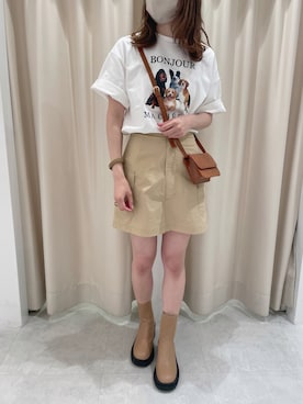 「アニマル」｜「アイテム（ブーツ）」を使った、namikiさん（レディース・161cm）の夏コーディネート