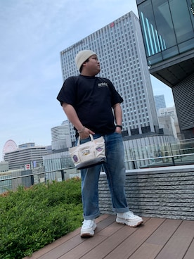 「でにむ」｜「アイテム（ニットキャップ/ビーニー）」を使った、HARUKIさん（メンズ・169cm）の春コーディネート