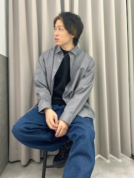「PRO CLUB （プロクラブ）のアイテム（トップス）」を使った、TOKYO SHIRTS staffさん（メンズ・173cm）の冬コーディネート