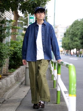 「ONCILY（オンシェリー）のアイテム」を使った、TOKYO SHIRTS staffさん（メンズ・176cm）の秋コーディネート