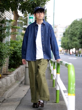 BRICK & SONS 池袋サンシャインシティアルパ｜BRICK＆SONS staff使用「ONCILY（ROLL UP CHINO PANTS / ロールアップチノパンツ）」的時尚穿搭