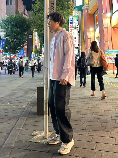 THOMAS MAISON X FRAMEWORK ピンク/ブルー ビッグシャツ THOMAS MAISON X FRAMEWORK ピンク/ブルー ビッグシャツ - メルカリ