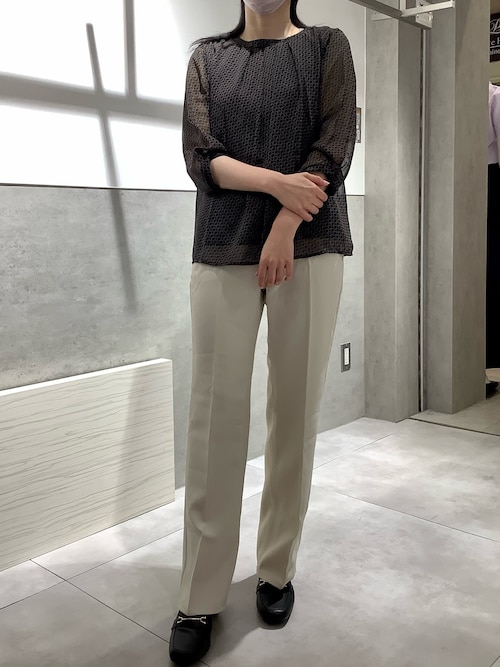 幾何学柄 シフォンブラウス 七分袖（シャツ/ブラウス）｜TOKYO